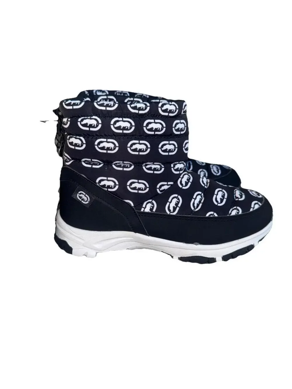 Ecko Unltd Big Kids Young Unisex Boots Black/White Logo Warm Snow Size 6 New